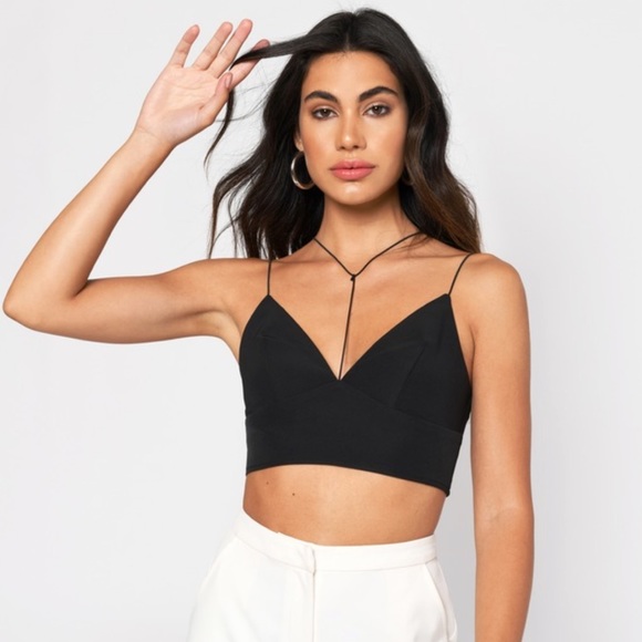 Tobi Tops - Tobi One and Only Cat Collar Black Crop Top